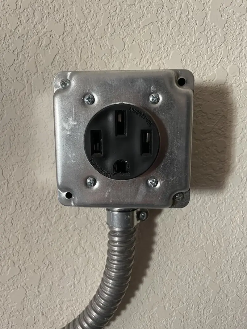 NEMA 14-50 outlet installed for Electrical Panel Upgrade in New Braunfels